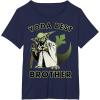 image:imageStar Wars Yoda Best Brother Rebel Logo TShirtNavy Blue