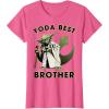 image:imageStar Wars Yoda Best Brother Rebel Logo TShirtPink Heather