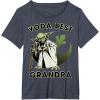 image:imageStar Wars Yoda Best Grandpa Rebel Logo TShirtHeather Blue