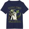image:imageStar Wars Yoda Best Grandpa Rebel Logo TShirtNavy Blue