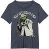 image:imageStar Wars Yoda Best Sister Ever Portrait TShirtHeather Blue