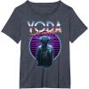 image:imageStar Wars Yoda Jedi Master The Ultimate Retro 80s TShirt TShirtHeather Blue