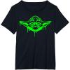 image:imageStar Wars Yoda Neon Tonal Green Oozing Face Drip TShirt TShirtBlack