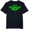 image:imageStar Wars Yoda Neon Tonal Green Oozing Face Drip TShirt TShirtBlack
