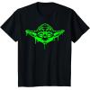 image:imageStar Wars Yoda Neon Tonal Green Oozing Face Drip TShirt TShirtBlack