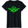 image:imageStar Wars Yoda Neon Tonal Green Oozing Face Drip TShirt TShirtBlack