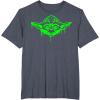 image:imageStar Wars Yoda Neon Tonal Green Oozing Face Drip TShirt TShirtHeather Blue