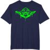 image:imageStar Wars Yoda Neon Tonal Green Oozing Face Drip TShirt TShirtNavy Blue