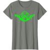image:imageStar Wars Yoda Neon Tonal Green Oozing Face Drip TShirt TShirtOlive Heather