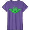 image:imageStar Wars Yoda Neon Tonal Green Oozing Face Drip TShirt TShirtPurple Heather