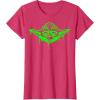 image:imageStar Wars Yoda Neon Tonal Green Oozing Face Drip TShirt TShirtRed Heather