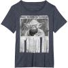 image:imageStar Wars Yoda Poster Words Of Wisdom Graphic TShirtHeather Blue