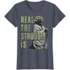 image:imageStar Wars Yoda Real The Struggle Is Graphic TShirt TShirtHeather Blue