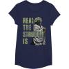 image:imageStar Wars Yoda Real The Struggle Is Graphic TShirt TShirtNavy Blue