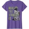 image:imageStar Wars Yoda Real The Struggle Is Graphic TShirt TShirtPurple Heather