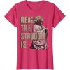 image:imageStar Wars Yoda Real The Struggle Is Graphic TShirt TShirtRed Heather