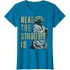 image:imageStar Wars Yoda Real The Struggle Is Graphic TShirt TShirtSapphire Blue