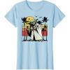 image:imageStar Wars Yoda Retro Striped Vintage Sunset Beach TShirt TShirtBaby Blue