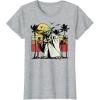 image:imageStar Wars Yoda Retro Striped Vintage Sunset Beach TShirt TShirtHeather Grey