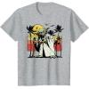 image:imageStar Wars Yoda Retro Striped Vintage Sunset Beach TShirt TShirtHeather Grey