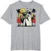 image:imageStar Wars Yoda Retro Striped Vintage Sunset Beach TShirt TShirtHeather Grey