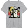 image:imageStar Wars Yoda Retro Striped Vintage Sunset Beach TShirt TShirtHeather Grey