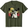 image:imageStar Wars Yoda Retro Striped Vintage Sunset Beach TShirt TShirtOlive Green