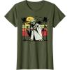 image:imageStar Wars Yoda Retro Striped Vintage Sunset Beach TShirt TShirtOlive Green
