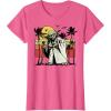 image:imageStar Wars Yoda Retro Striped Vintage Sunset Beach TShirt TShirtPink Heather
