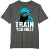 image:imageStar Wars Yoda Small You are Train You Must Graphic TShirt TShirtAsphalt Grey