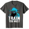 image:imageStar Wars Yoda Small You are Train You Must Graphic TShirt TShirtAsphalt Grey