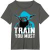 image:imageStar Wars Yoda Small You are Train You Must Graphic TShirt TShirtAsphalt Grey