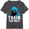 image:imageStar Wars Yoda Small You are Train You Must Graphic TShirt TShirtDark Heather Grey