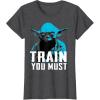 image:imageStar Wars Yoda Small You are Train You Must Graphic TShirt TShirtDark Heather Grey