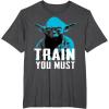 image:imageStar Wars Yoda Small You are Train You Must Graphic TShirt TShirtDark Heather Grey