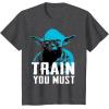 image:imageStar Wars Yoda Small You are Train You Must Graphic TShirt TShirtDark Heather Grey