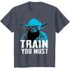 image:imageStar Wars Yoda Small You are Train You Must Graphic TShirt TShirtHeather Blue