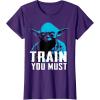 image:imageStar Wars Yoda Small You are Train You Must Graphic TShirt TShirtPurple