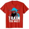 image:imageStar Wars Yoda Small You are Train You Must Graphic TShirt TShirtRed