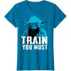 image:imageStar Wars Yoda Small You are Train You Must Graphic TShirt TShirtSapphire Blue