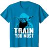 image:imageStar Wars Yoda Small You are Train You Must Graphic TShirt TShirtSapphire Blue