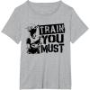 image:imageStar Wars Yoda Train You Must Active Graphic TShirt TShirtHeather Grey