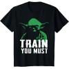 image:imageStar Wars Yoda Train You Must Green Graphic TShirt TShirtBlack