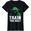 image:imageStar Wars Yoda Train You Must Green Graphic TShirt TShirtBlack