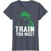 image:imageStar Wars Yoda Train You Must Green Graphic TShirt TShirtHeather Blue