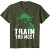 image:imageStar Wars Yoda Train You Must Green Graphic TShirt TShirtOlive Green