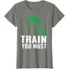 image:imageStar Wars Yoda Train You Must Green Graphic TShirt TShirtOlive Heather