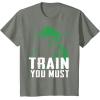 image:imageStar Wars Yoda Train You Must Green Graphic TShirt TShirtOlive Heather