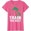 image:imageStar Wars Yoda Train You Must Green Graphic TShirt TShirtPink Heather