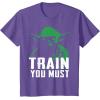 image:imageStar Wars Yoda Train You Must Green Graphic TShirt TShirtPurple Heather